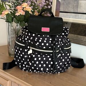 Betsey Johnson backpack black/white polkadot - purse